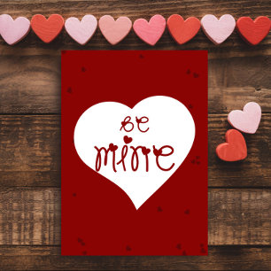 Be Mine Love Hearts Valentine's Day Holiday Card