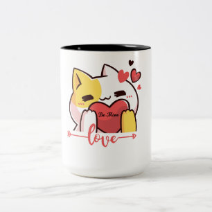 Be Mine. Love Two-Tone Coffee Mug