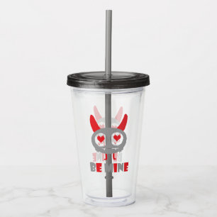Be mine lover monster acrylic tumbler