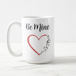 Be Mine Music Heart Coffee Mug