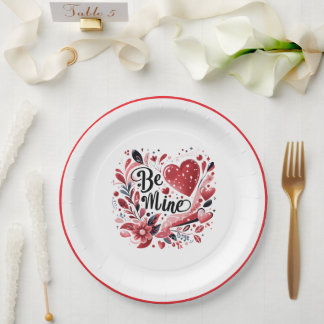Be Mine Paper Plate