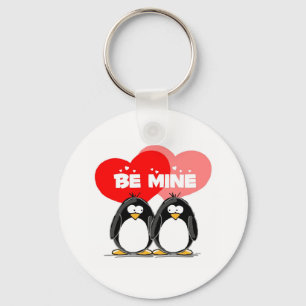 Be Mine Penguins Key Ring