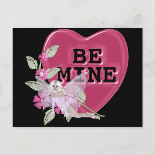 Be Mine Pink Candy Fairy/Fae Design Postcard