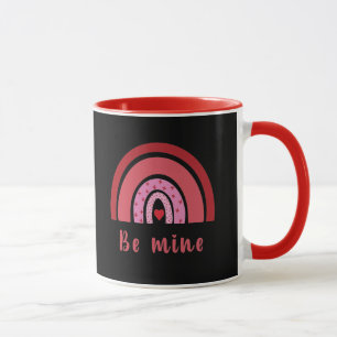 Be Mine Rainbow Heart Valentine's Day I Love You Mug