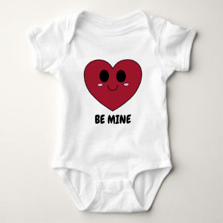 Be Mine Red Heart Baby Bodysuit