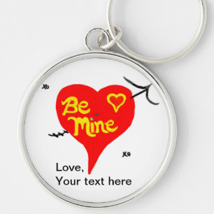 Be Mine Red Heart Key Ring