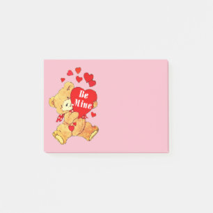 Be Mine Teddy Bear Post-it Notes