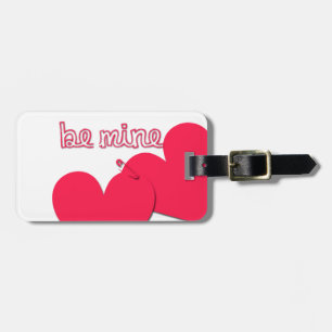 Be Mine Two hearts Safety pin Valentine Luggage T Tag