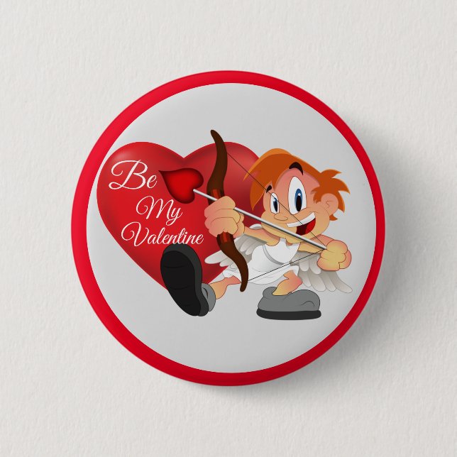 Be Mine Valentine  6 Cm Round Badge (Front)