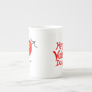 Be Mine Valentine  Bone China Heart Mug