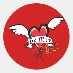 Be Mine Valentine Classic Round Sticker