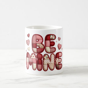 Be Mine Valentine Coffee Mug Patchwork Quilted H