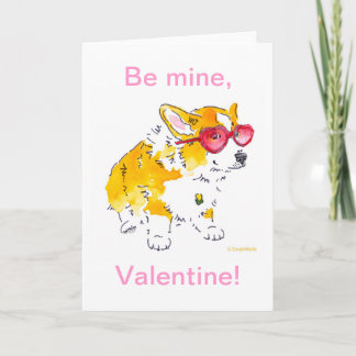 Be Mine, Valentine! Corgi Card