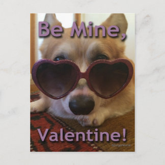 "Be Mine, Valentine!" Corgi Postcard