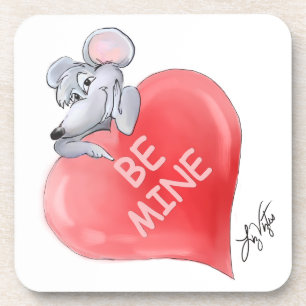 Be Mine Valentine Cork Coasters