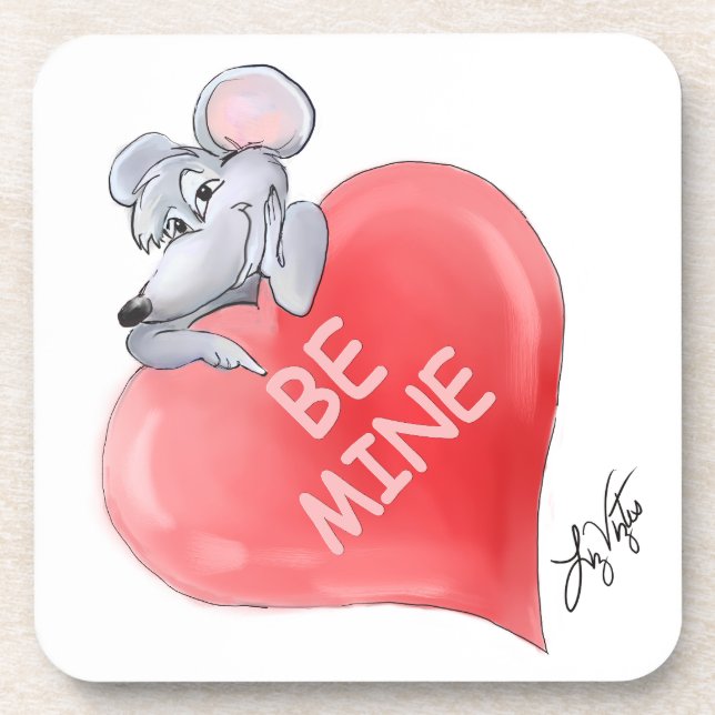 Be Mine Valentine Cork Coasters (Front)