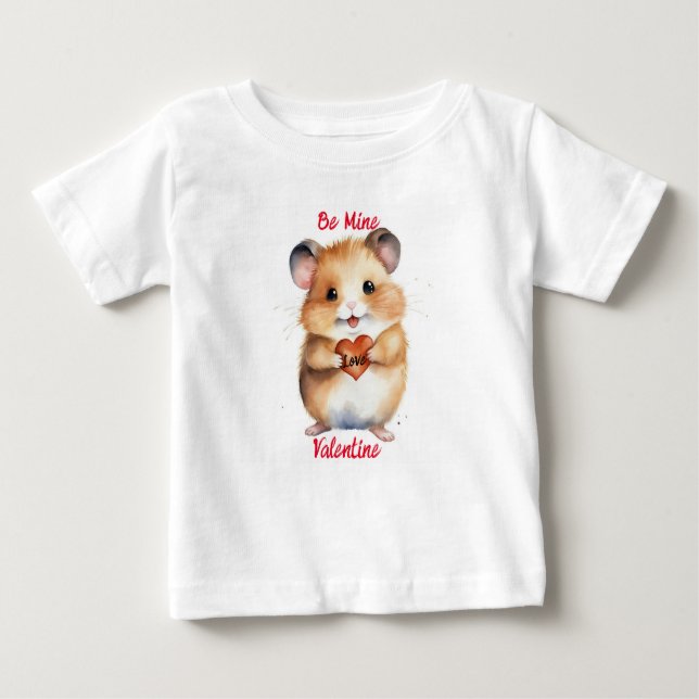 Be Mine Valentine Hamster T-Shirt For Baby (Front)