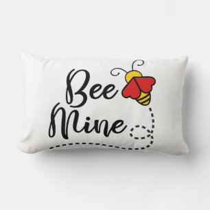 Be Mine Valentine Love Bee Lumbar Cushion