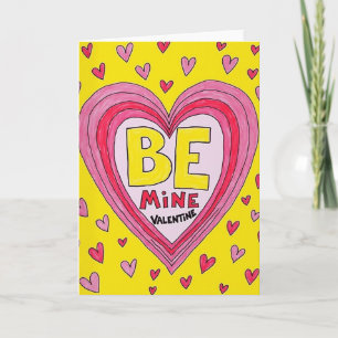 Be Mine Valentine Love Heart Card