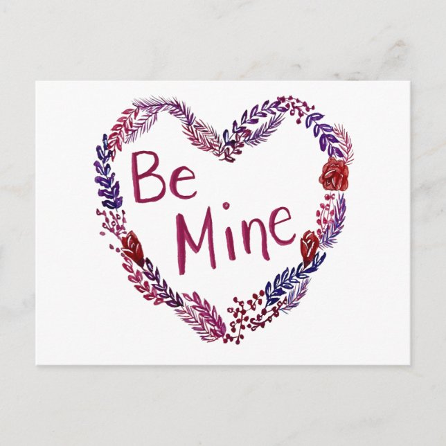 Be Mine Valentine Postcard (Front)