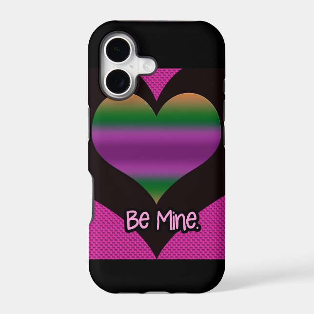 Be Mine Valentine Purple Heart Striped (Back)