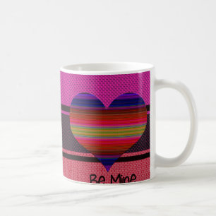 Be Mine Valentine Rainbow Heart Coffee Mug