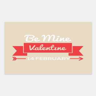 Be Mine Valentine Rectangular Sticker