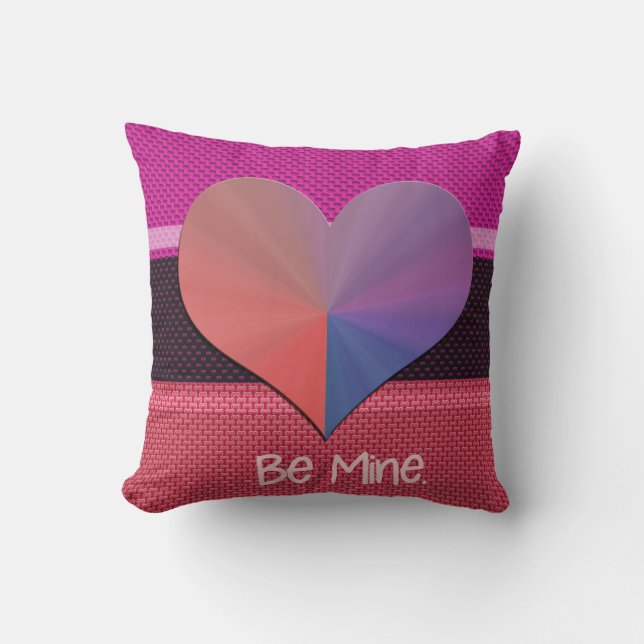 Be Mine Valentine Reflective Heart Cushion (Front)