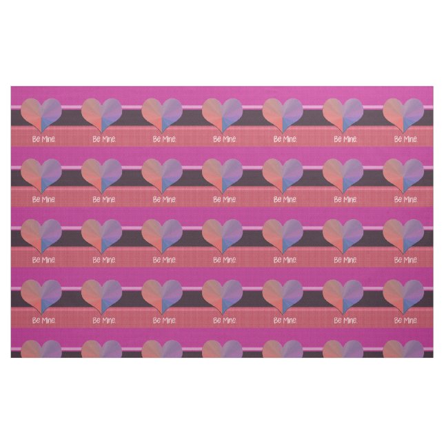 Be Mine Valentine Reflective Heart Fabric (Fat Quarter)
