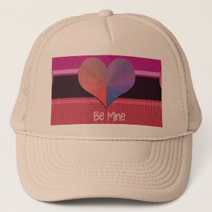 Be Mine Valentine Reflective Heart Trucker Hat