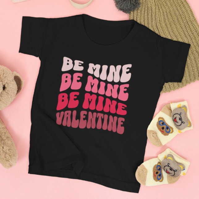 Be Mine Valentine Retro Wave Baby T-Shirt (Creator Uploaded)