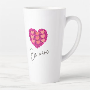 Be Mine Valentine shirt Rose with Heart Love Latte Mug