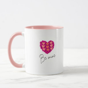 Be Mine Valentine shirt Rose with Heart Love Mug