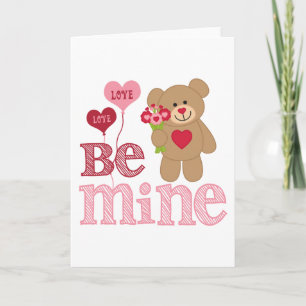 Be Mine Valentine Teddy Holiday Card