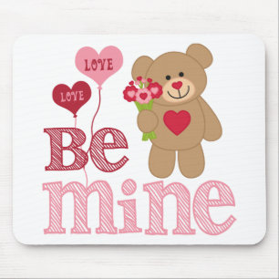 Be Mine Valentine Teddy Mouse Pad