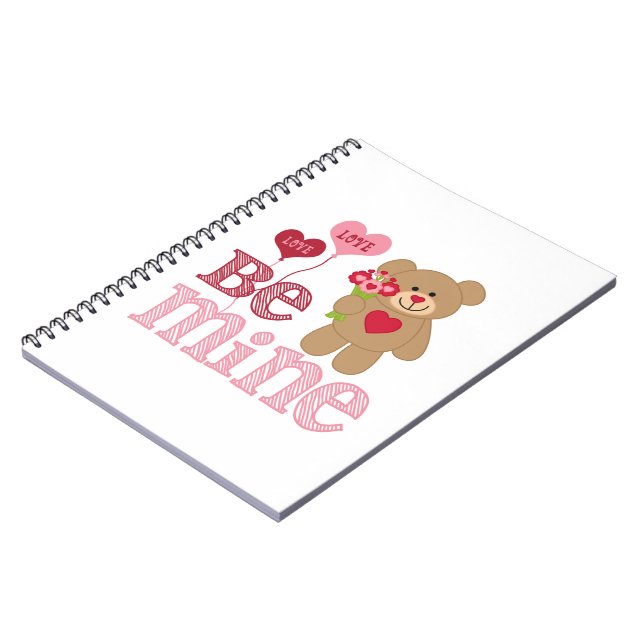 Be Mine Valentine Teddy Notebook (Left Side)