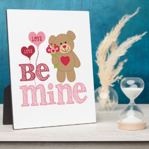 Be Mine Valentine Teddy Plaque