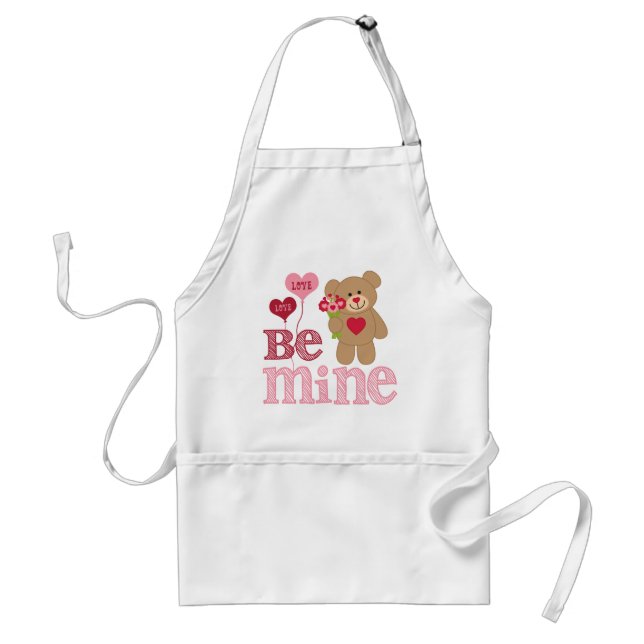 Be Mine Valentine Teddy Standard Apron (Front)