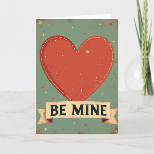 Be Mine Valentine Vintage Card