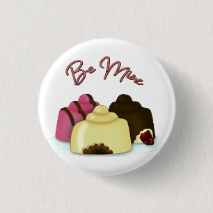 Be Mine Valentine's Day Candy 3 Cm Round Badge