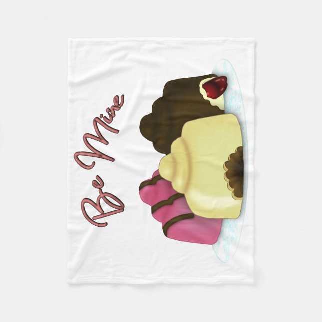 Be Mine Valentine's Day Candy Fleece Blanket (Front)