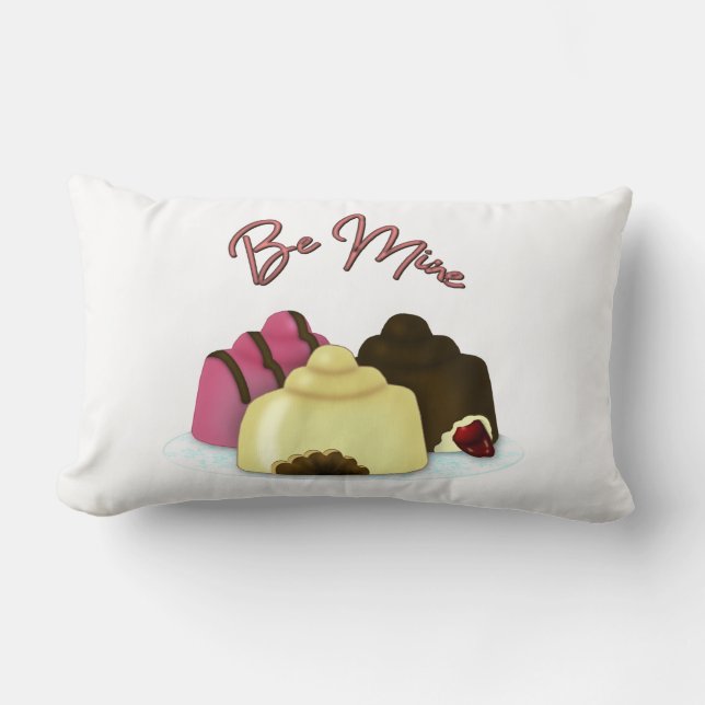 Be Mine Valentine's Day Candy Lumbar Cushion (Front)