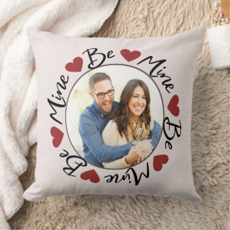 Be Mine Valentine's Day Couple Photo Love Cushion