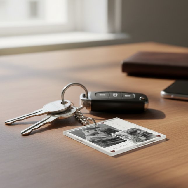 Be Mine Valentine's Day Couple Photo Love  Key Ring (Creator Uploaded)