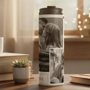 Be Mine Valentine's Day Couple Photo Love  Thermal Tumbler