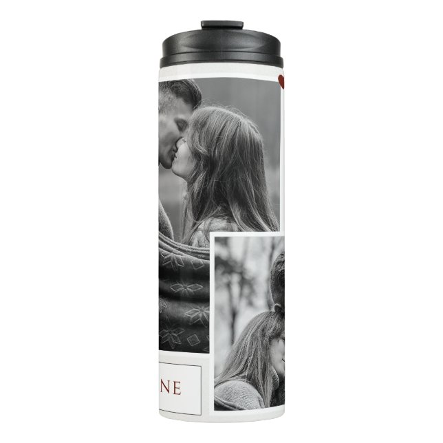 Be Mine Valentine's Day Couple Photo Love  Thermal Tumbler (Front)