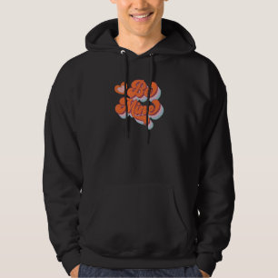 Be Mine Valentines Day Cute Hearts Retro Boho Hear Hoodie