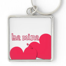 Be Mine Valentine's Day Modern Keychain
