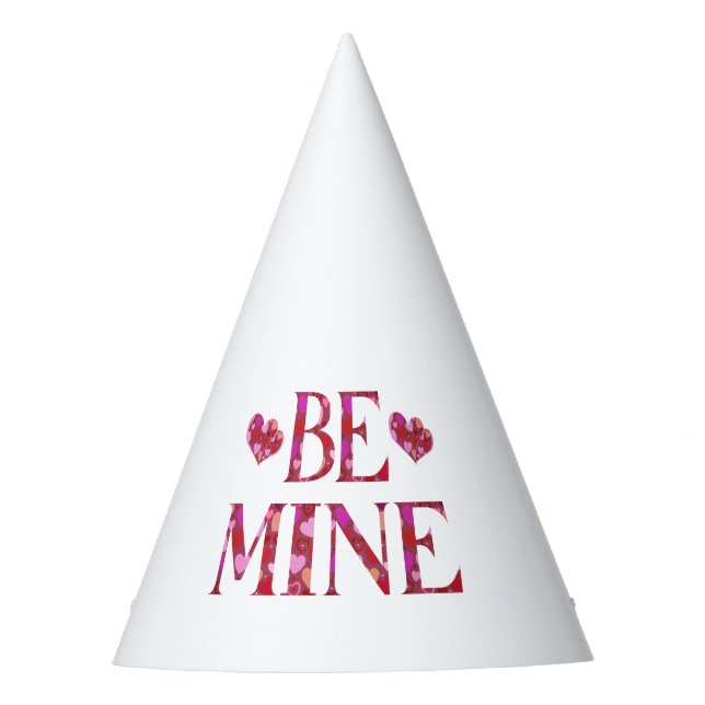 Be Mine Valentine's Day Party Hat (Front)