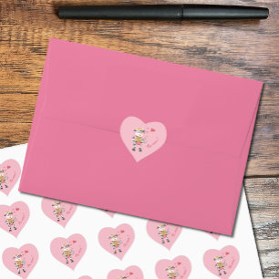 Be mine ! Valentine's Day pink heart stickers